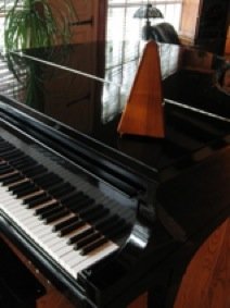 clockwork metronome on piano